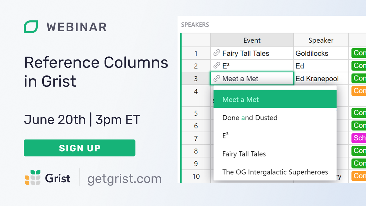 Reference Columns webinar